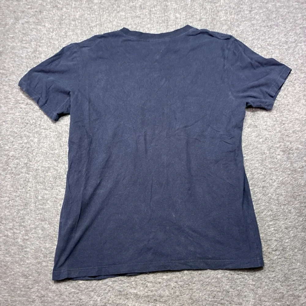 The North Face Shirt Mens Large Cotton Short Sleeve‎ Crew Neck Vtg Navy Blue
